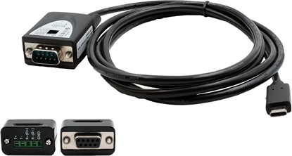 Attēls no Exsys EX-2346 USB 2.0 zu 1S Serielle Schnittstelle RS-422/485 Port Konverter, Kabel, FTDI, schwarz, 1,8 m