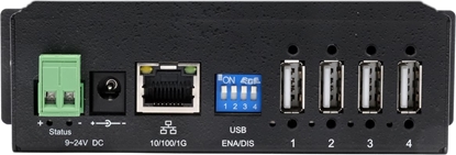 Picture of Exsys EX-6003HMVS Ethernet 1Gigabit to 4x USB 2.0 Ports, with 15KV ESD Overvoltage Protection in Metal Case