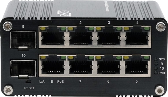 Picture of Exsys EX-62035MPoE-SFP-8+2 Port Industrial Gigabit SFP PoE+ Mini Switch Web Managed