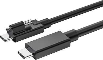 Picture of Exsys EX-K1598-2.0 USB4 cable, USB-C - USB-C, 8K UHD-2, 40 Gbit/s, 5A, 240W, black, 1.5 m