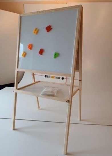 Picture of ExtraLink Tablica suchocieralna kredowa dwustronna z liczydem pók naturalny 37 x 48 x 90 cm