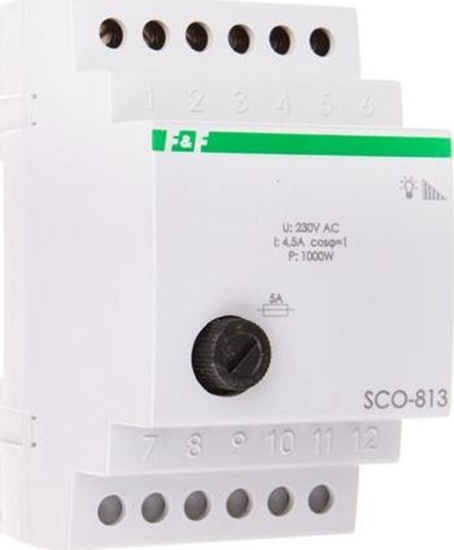 Picture of F&F ciemniacz przycisk szary 1000W 4,5A 230V AC SCO-813