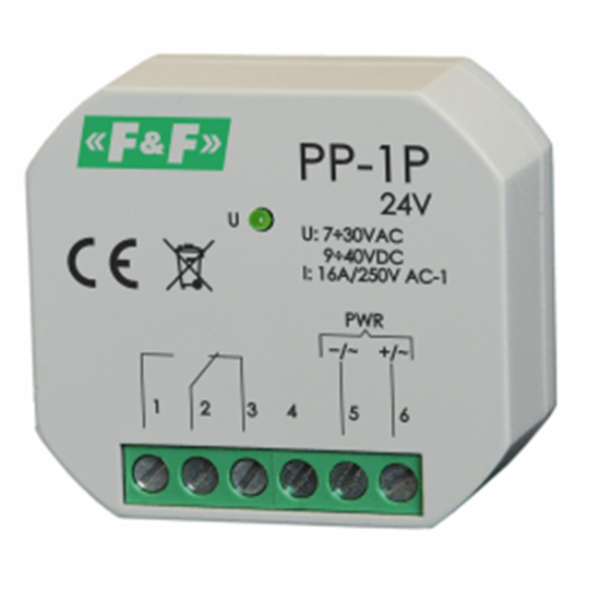 Picture of F&F Przekanik elektromagnetyczny 1P 16A P/T - PP-1P 24V