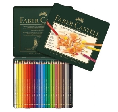 Picture of Faber-Castell - Polychromos colour pencil  tin of 24 (110024)