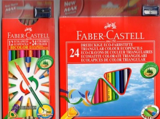 Picture of Faber-Castell Kredki 12 kolorw trjkÄtne Eco z temperwkÄ