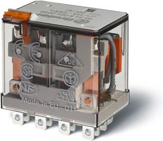 Picture of Finder Przekanik 4P 12A 230V AC przycisk testujcy mechaniczny wskanik zadziaania (56.34.8.230.0040)