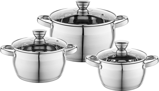 Изображение Florina Komplet garnków nierdzewnych Oliver by Mateusz Gessler 6 elementów