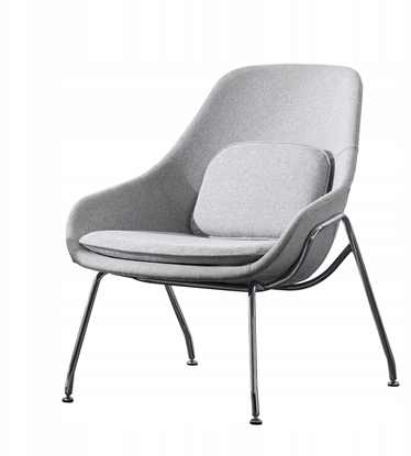 Attēls no Fotel tapicerowany nowoczesny z 2 poduszkami