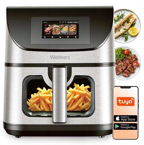 Picture of FRYTKOWNICA BEZTUSZCZOWA AIR FRYER 8L WIFI NIEPRZYWIERAJCA 10 P 2200W