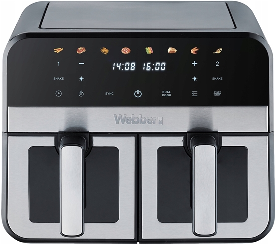 Picture of FRYTKOWNICA BEZTUSZCZOWA PODWÓJNA AIR FRYER DWUKOMOROWA Ceramiczna WEBBER