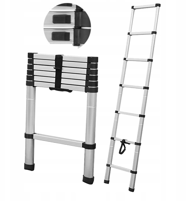 Изображение Geko Drabina teleskopowa aluminiowa 2,6m 150kg (1)