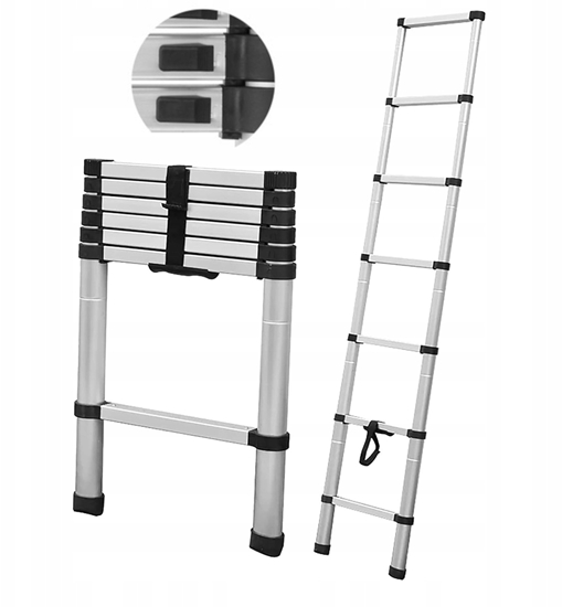 Изображение Geko Drabina teleskopowa aluminiowa 2,6m 150kg (1)