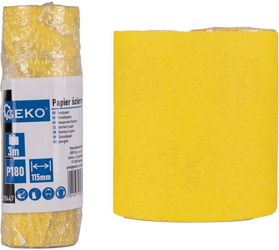 Picture of Geko Papier cierny  rolka 115mm x 3m P180 (100)