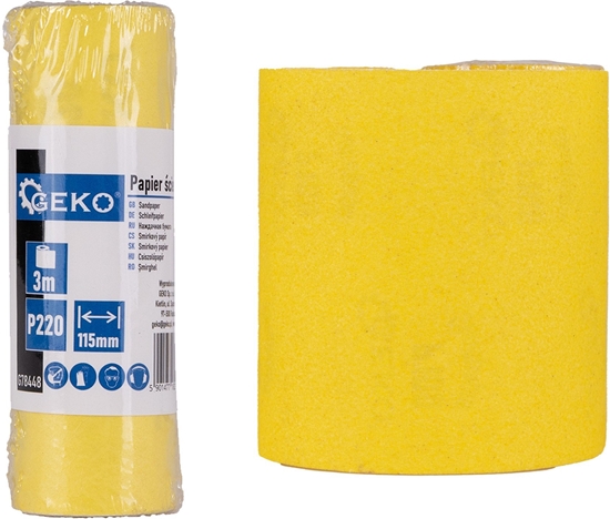 Picture of Geko Papier cierny  rolka 115mm x 3m P220 (100)