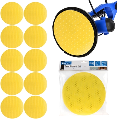 Attēls no Geko Papier cierny na dysk  krek z otworami 225mm P100 /yrafa/ (10/100/500)