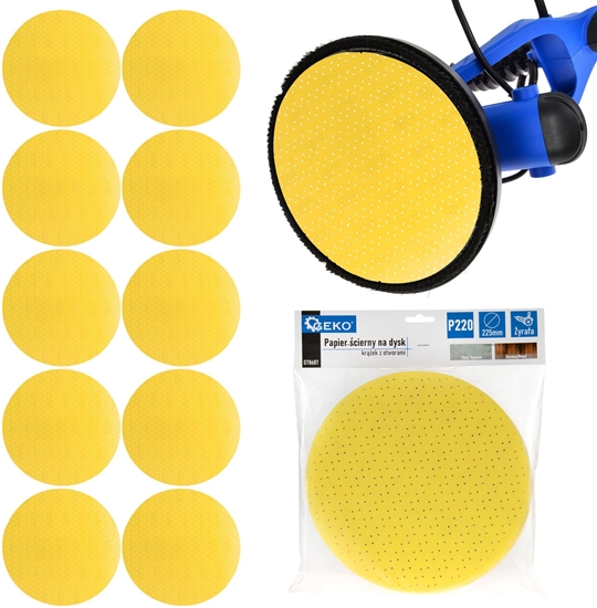 Изображение Geko Papier cierny na dysk  krek z otworami 225mm P220 /yrafa/ (10/100/500)