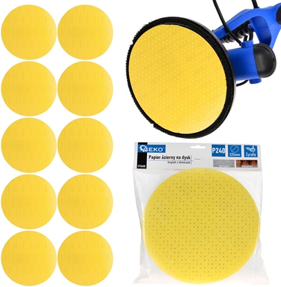 Изображение Geko Papier cierny na dysk  krek z otworami 225mm P240 /yrafa/ (10/100/500)