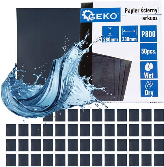 Изображение Geko Papier cierny wodny  arkusz 230x280mm P800 (50/1000)