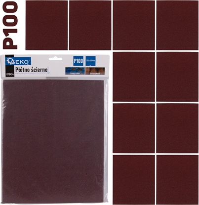 Изображение Geko Pótno cierne  arkusz 230x280mm P100 (10/500)