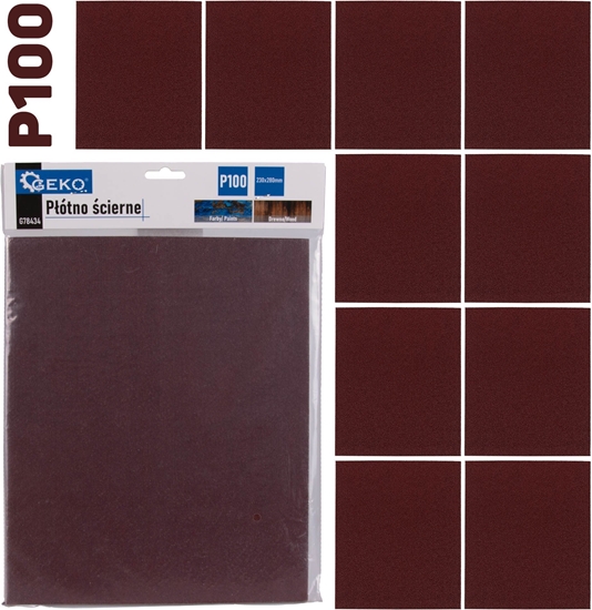 Изображение Geko Pótno cierne  arkusz 230x280mm P100 (10/500)