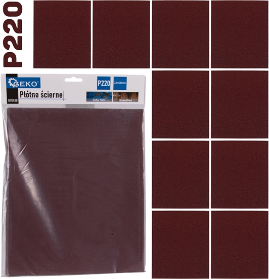 Изображение Geko Pótno cierne  arkusz 230x280mm P220 (10/500)