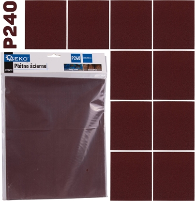 Изображение Geko Pótno cierne  arkusz 230x280mm P240 (10/500)