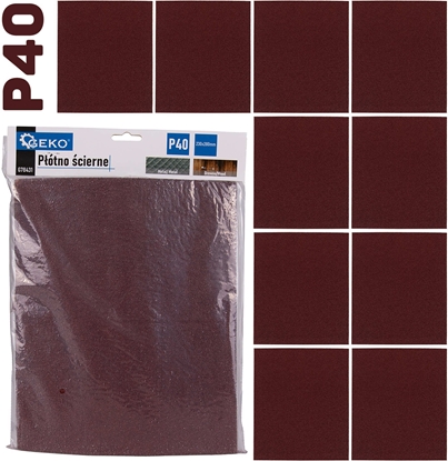 Изображение Geko Pótno cierne  arkusz 230x280mm P40 (10/500)