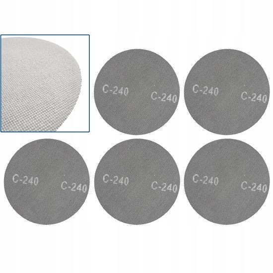 Picture of Geko Siatka cierna na rzep 225mm P240 (5/250)