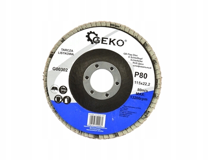 Attēls no Geko Tarcza listkowa 115mm P80 GEKO (10/25/200)