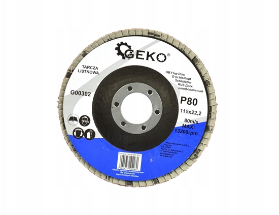 Picture of Geko Tarcza listkowa 115mm P80 GEKO (10/25/200)