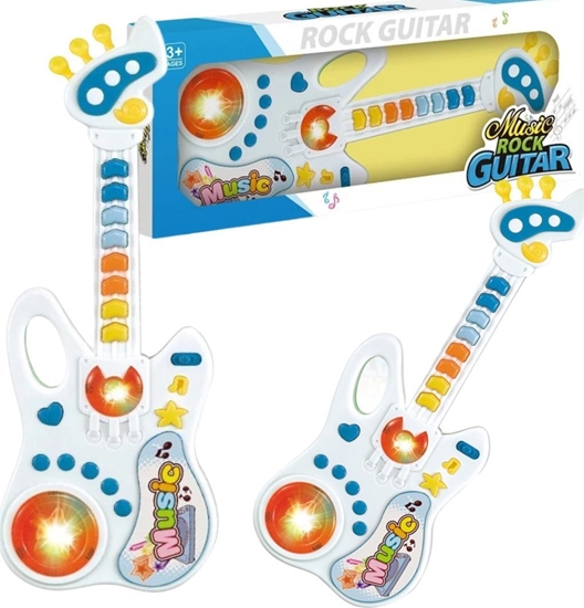 Picture of GITARA INTERAKTYWNA DLA DZIECI INSTRUMENT MUZYCZNY EFEKTY WIETLNE MUZYKA