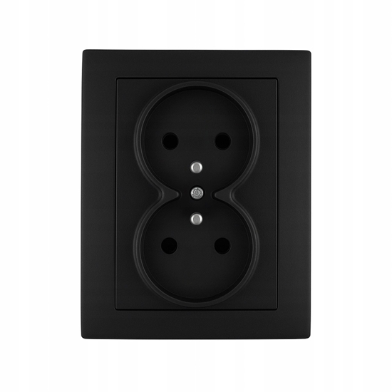 Picture of Gniazdo podwójne z uziemieniem VCX LC 16 Czarny
