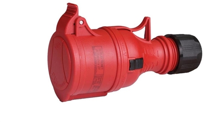 Attēls no Elektromet Gniazdo przenone 32A 4P 400V czerwone TWIST GPP TYP B 32/4 IP44 921886