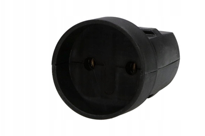 Picture of Gniazdo przenone bez uziemienia 2P 250V IP20 czarne 34027