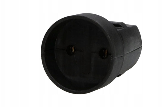 Picture of Gniazdo przenone bez uziemienia 2P 250V IP20 czarne 34027