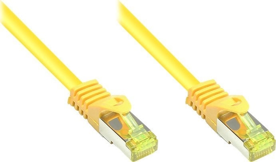 Изображение Good Connections RJ45 Patch Cable with Cat.7 Raw Cable and Snap-in Protector (RNS®), S / FTP, PiMF, Halogen Free, 600MHz, OFC, Yellow, 1m, Good Connections® (8070R-010Y)