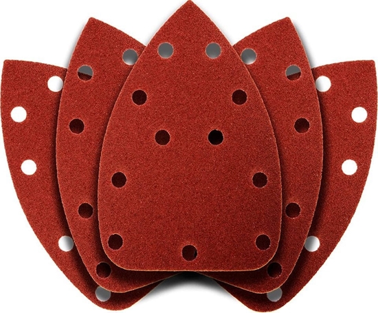 Picture of Graphite Papier cierny na rzep delta 140 x 140 x 80 mm, K80, 5 szt., z otworami