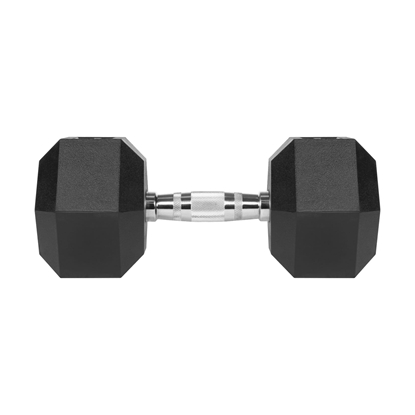 Picture of Gumijas pārklājuma čuguna hantele HEX 27,5 kg REBEL ACTIVE