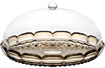 Attēls no Guzzini VANITY Small Cake Stand with Dome Smoke