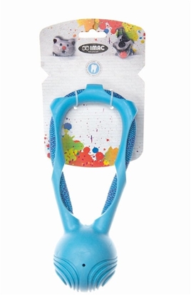 Picture of Hantel, gryzak, dla psa, TPR/sznurek, niebieski, 23x9,5x8 cm