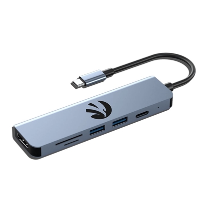Изображение Hawk HW-HUB601 6in1 Adapter USB-C