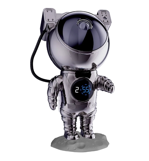 Изображение Hawk HW-STAR02 Astronaut Star Projector with Clock Ghrome Edition