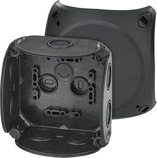 Picture of Hensel Puszka odgana do instalacji wewntrznych czarna IP66 z dawnicami membranowymi 104x104x70mm DK 0400 B 62000297