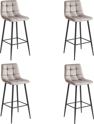 Picture of Hoker ARCETO - aksamit ciemny be / nogi czarne x 4