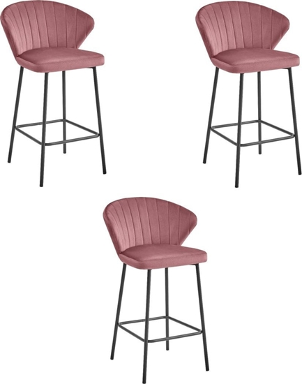 Picture of Hoker GATTA - ciemny ró aksamit / nogi czarne x 3