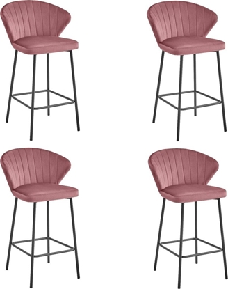 Изображение Hoker GATTA - ciemny ró aksamit / nogi czarne x 4