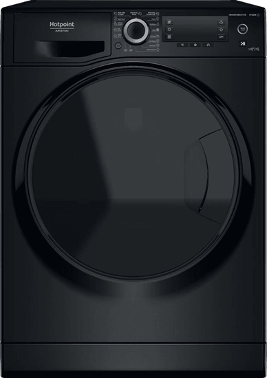 Picture of Suszarka do ubra Hotpoint Hotpoint Washing Machine With Dryer NDD 11725 BDA EE Energy efficiency class E, Front loading, Washing capacity 11 kg, 1551 RPM, Depth 61 cm, Width 60 cm, Display, LCD, Drying system, Drying capacity 7 kg, Steam function, Black