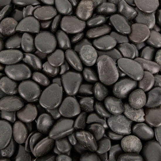 Изображение Ilford Kamienie polerowane Black Pebble II 30-50 do akwarium terrarium 10 kg/OPAK
