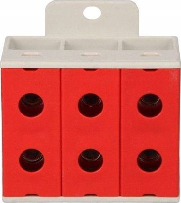 Attēls no Incobex Zczka szynowa 3-torowa 50mm2 szara ZGX 3x50 czerwona wer2 ENE-00207