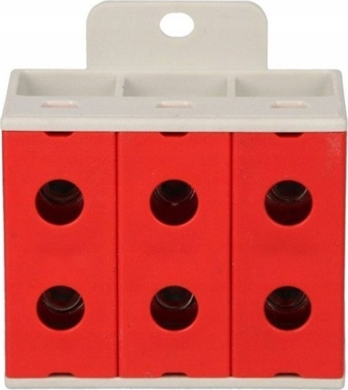 Picture of Incobex Zczka szynowa 3-torowa 50mm2 szara ZGX 3x50 czerwona wer2 ENE-00207